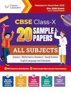GKP CBSE Class X 2026 : 20 Sample Papers (Mathematics Standard Science Social Science & English)