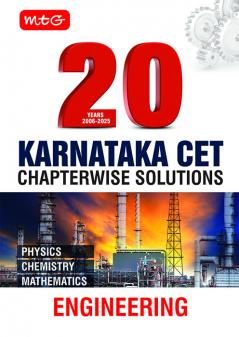 MTG 20 Years (2025-2006) Karnataka CET Chapterwise Solutions Physics Chemistry & Mathematics | KCET Previous Year Solved Papers | KCET PYQ Book For Engineering Entrance Exam 2026