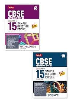 MTG CBSE Class 10 ScoreMore 15 Sample Papers Science & Mathematics Standard Books For 2025-2026 Board Exam (Set of 2) | Chapter-wise Competency-Based Questions (CBQs) | Based on Latest CBSE Pattern & Syllabus