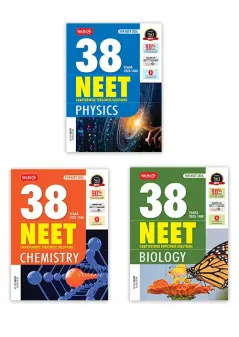 MTG 38 Years NEET Previous Year Solved Question Papers Physics Chemistry & Biology PYQs Chapterwise Topicwise Solutions For 2025-2026 Exam (Set of 3 Books) | Get Free access of Video Solutions & Smart Book