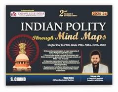 Indian Polity Through Mind Maps Book 2025 - 2026 (2nd Updated & Revised Edition) for UPSC CSE Civil Services Exam (Prelims + Mains) State PSC NDA CDS SSC CGL CHSL GD & Competitive Exams | Last 10 Year PYQ Previous Years Question Analysis Chart Facts Infobytes Relevant Articles | Indian Governance & Constitution Mindmaps Books | in English Medium | Knowledge India Publication