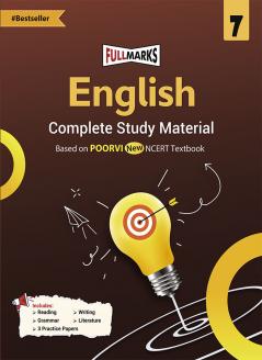 Full Marks English Complete Study Material Class 7 | Based on New NCERT Textbook POORVI and CBSE Syllabus | Includes Chapterwise Summary Solved Q/A Practice Papers and More