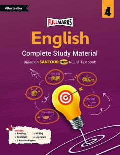 Full Marks English Complete Study Material Class 4 | Based on New NCERT Textbook Santoor and CBSE Syllabus | Includes Chapterwise Summary Solved Q/A Practice Papers and More