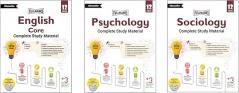 Full Marks Class 12 Combo of 3 Books - English Core + Psychology + Sociology | Complete Study Material