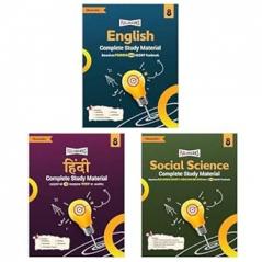 Full Marks Class 8 Combo of 3 Books - English (POORVI) + Hindi (MALHAR) + Social Science (EXPLORING SOCIETY) | Complete Study Material