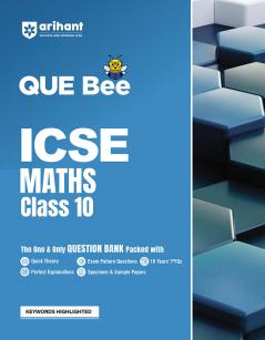 ICSE QUE Bee Maths Class 10 Exam 2026 | Quick Theory Exam Pattern Questions 10 years PYQs | Key Words Highlighted