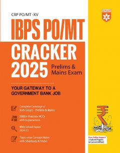 IBPS PO/MT CRACKER Prelims and Mains Exam 2025 | CRP PO/MT-15 Edition | 3000+ Practice MCQs with Explanations | Solved Papers (2023-2024) | Topic-wise Notes Shortcuts & Tricks | Complete Coverage | English Medium