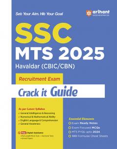 Arihant SSC MTS 2025 Havaldar (CBIC/CBN) Guide | Crack It Recruitment Exam Book | Latest Syllabus | PYQs MCQs & Notes | General Intelligence Maths English GK