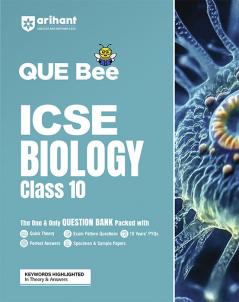 Arihant QUE Bee ICSE Biology Class 10 Exam 2026