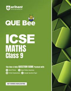 Arihant QUE Bee ICSE Maths Question Bank For Class 9