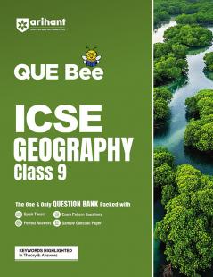 Arihant QUE Bee ICSE Geography Question Bank For Class 9