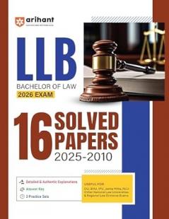 LLB Entrance Exam 2026 | 16 Solved Papers (2025-2010) | Useful for NLU DU BHU & Other National Law University
