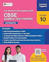 CBSE Class 10 Mathematics Sample Test Papers | 2026 Exam Prep | Solved Board Paper 2025 + 12 Practice Papers + MCQs + QR Solutions | Macmillan