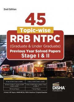 Disha 45 Topic-wise RRB NTPC (Graduate & Undergraduate) Previous Year Solved Papers Stage I & II 2nd Edition | Railway Recruitment Board | Non-Technical Popular Categories