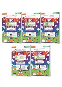 Oswaal ISC 10 Sample Question Papers Class 12 (Set of 5 Books) Physics Chemistry Mathematics English Paper 1 & 2 For 2026 Board Exam (Based On The Latest CISCE/ICSE Specimen Paper)With Competency-Based Questions Mind Maps On-Tips Notes Solved MCQs Revision with Explanations