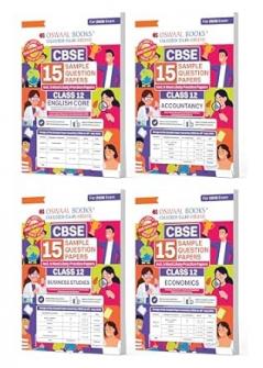 Oswaal CBSE 15 Sample Question Papers Class 12 Accountancy Business Studies Economics & English Core (Set of 4 Books) for 2026 Board Exam (As per CBSE Sample Question Paper issued on 30 July 2025) recommended by 2025 CBSE Toppers with Chapter wise Highly Probable Questions includes 5 Most Likely SQPs & all types of CBQs
