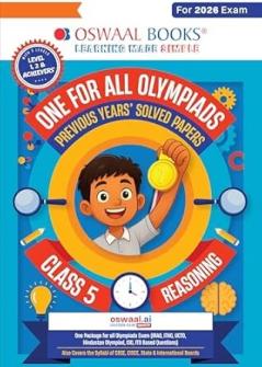 Oswaal One For All Olympiads Class 5 Logical Reasoning Prep-Guide Book | Chapter-wise Previous Years' Solved Papers | Questions for Silverzone Crest& Other Exams 2026 | With Sample Papers& Oswaal.AI