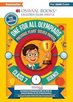 Oswaal One For All Olympiads Class 7 Science Prep-Guide Book | Chapter-wise Previous Years' Solved Papers | Questions for SOF NSO & Other Olympiad Exams 2026 | With Sample Practice Papers & Oswaal.AI