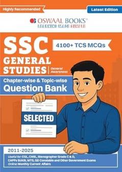 Oswaal SSC (Staff Selection Commission)| Tier-1 | Chapter-wise & Topic-wise Question Bank 2011 to 2025| General Studies | For 2026 Exam
