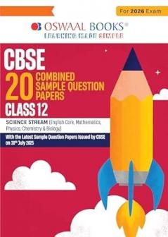 Oswaal CBSE 20 Combined Sample Question Papers class-12 Science stream (English Core Mathematics Physics Chemistry & Biology)