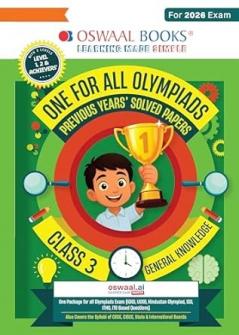 Oswaal One For All Olympiads Class 3 General Knowledge (GK) Prep-Guide Book | Chapter-wise Previous Years' Solved Papers | Questions for SOF& Other Exams 2026 | With Sample Practice Papers & Oswaal.AI