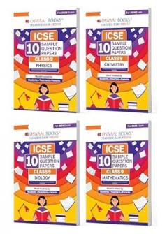 Oswaal ICSE 10 Sample Question Papers Class 9 Physics Chemistry Biology & Maths (Set of 4 Books) For 2026 Exam (Based On The Latest CISCE/ICSE ... Solved MCQs Revision with Explanations
