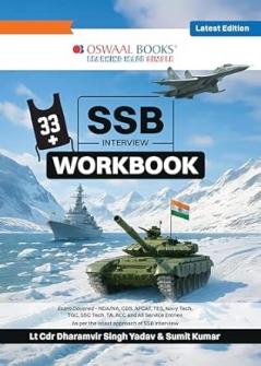 Oswaal SSB Interview Workbook | Psychology GTO & Interview Practice for NDA CDS AFCAT TES Navy TA ACC & All Service Entries | by Lt Cdr Dharamvir Singh Yadav & Sumit Kumar