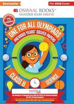 Oswaal One For All Olympiads Class 8 Science Prep-Guide Book | Chapter-wise Previous Years' Solved Papers | Questions for SOF NSO & Other Olympiad Exams 2026 | With Sample Practice Papers & Oswaal.AI