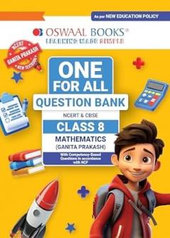 Oswaal One for all Question Bank NCERT & CBSE Class-8 Mathematics (Ganita Prakash)