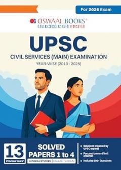 Oswaal UPSC CSE Mains 13 Years Solved Papers (2013-2025) General Studies For Civil Services Exams 2026