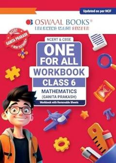 Oswaal NCERT & CBSE One For All Workbook Class-6 Mathematics (Ganita Prakash)
