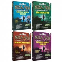 PW Shaurya NDA/NA Mathematics General Ability Science English and General Knowledge Combo Set of 4 Books with Latest 2025 Solved Paper For 2025-26