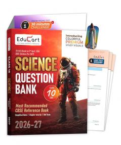 Educart CBSE Class 10 Science Question Bank 2026-27