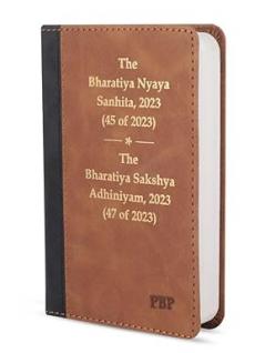 PROFESSIONAL'S New Criminal Laws Coat Pocket Edition- Palmtop Edition Beautifully Crafted Leather Bound Round Edges Bookmark Ribbon and Soft Touch Natural Shade Paper Compact and Handy covering New Criminal Laws- Bharatiya Nyaya Sanhita 2023 (BNS) & Bharatiya Sakshya Adhiniyam 2023 (BSA) with effective date 1.7.2024 and important notifications