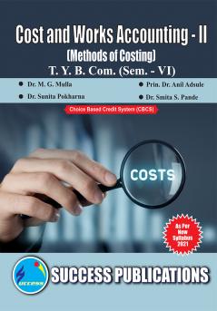 Cost & Works Accounting IIT.Y.B.Com Sem.-VI