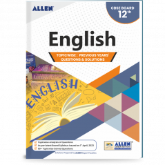 CBSE English Topicwise Solved papers from Previous Years for Class 12th by ALLEN