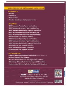 ALLEN SCORE 10 Test Papers with Solutions (Paper 1 & 2) for JEE Advanced 2024 in English | Physics Chemistry & Mathematics