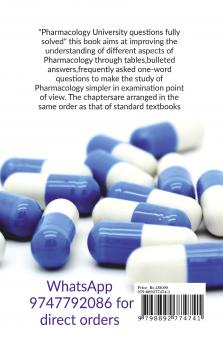 PHARMACOLOGY UNIVERSITY QUESTIONS FULLY SOLVED