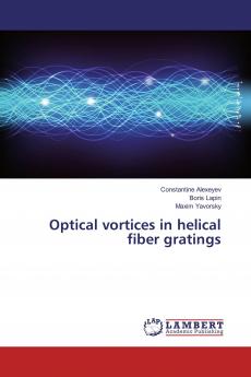 Optical vortices in helical fiber gratings
