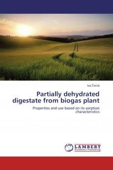 Partially dehydrated digestate from biogas plant