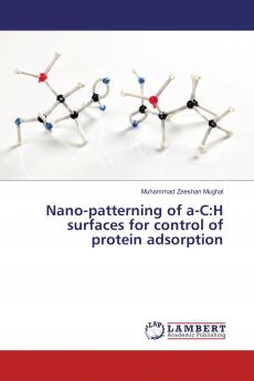 Nano-patterning of a-C:H surfaces for control of protein adsorption