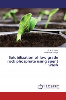 Solubilization of low grade rock phosphate using spent wash