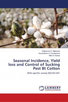 Seasonal Incidence Yield loss and Control of Sucking Pest Bt Cotton