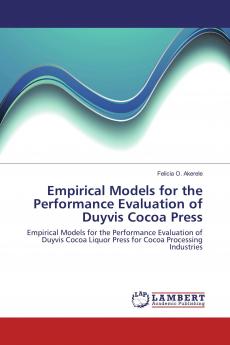 Empirical Models for the Performance Evaluation of Duyvis Cocoa Press
