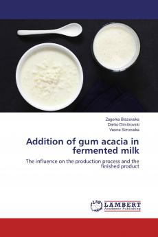 Addition of gum acacia in fermented milk