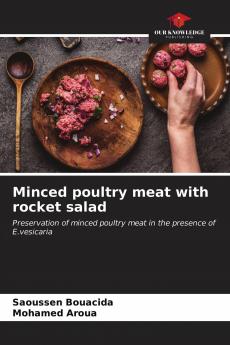 Minced poultry meat with rocket salad