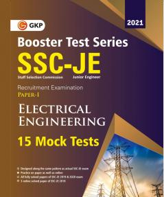 SSC 2021 : Booster Test Series - JE Paper 1 -  Electrical Engineering - 15 Mock Tests (includes 2019-2020 papers)