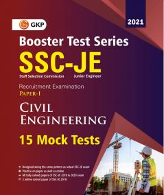 SSC 2021 : Booster Test Series - JE Paper 1 -  Civil Engineering - 15 Mock Tests (includes 2019-2020 papers)