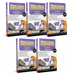 Most Likely CBSE Question Bank Class 10 Bundles (Set of 5) : Maths Science English Hindi-B & Social Science for Exam 2024