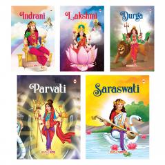 My First Goddesses (Illustrated) (Set of 5 Books) - Story Books for Kids - Parvati Lakshmi Saraswati Indrani Durga - Read Aloud to Infants Toddlers